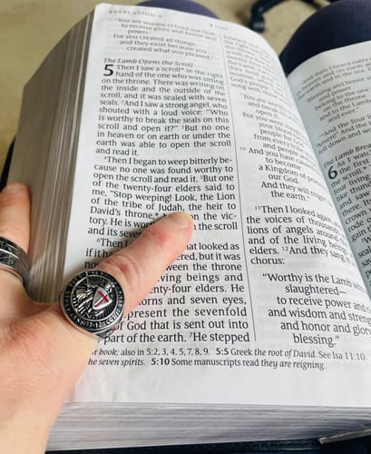 Customer photo review of Ephesians 6:13 ‘Armor of God’ Ring
