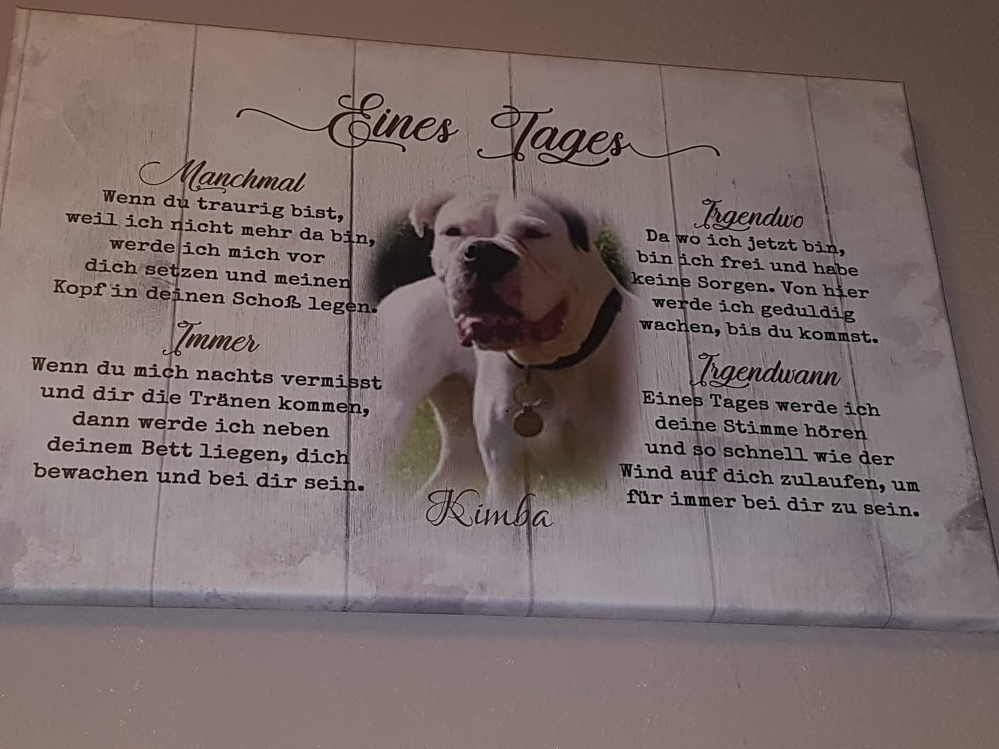 Customer photo review of Eines Tages - Individuelle Leinwand