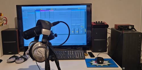 Customer photo review of R1280DBs Powered Bluetooth Bookshelf Speakers
