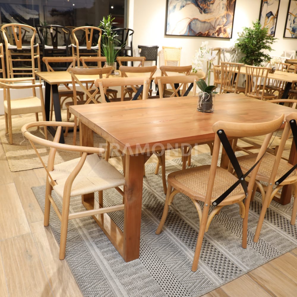 Customer photo review of MESA EVA ROBLE DE DEMOLICIÓN 6P 160X100 CM