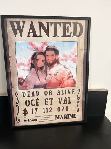 Customer photo review of Portrait manga personnalisé | One Piece