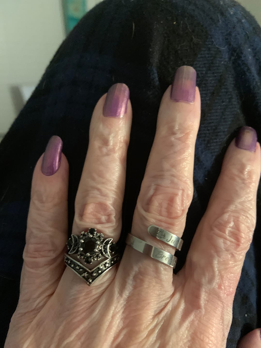 Customer photo review of Pentagram Gothic Moon Ring
