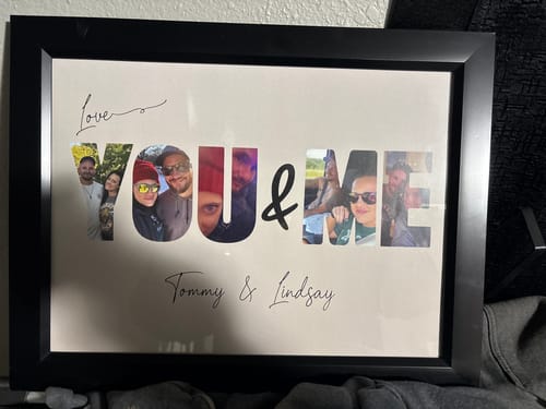 Customer photo review of You & Me - Personalised Poster