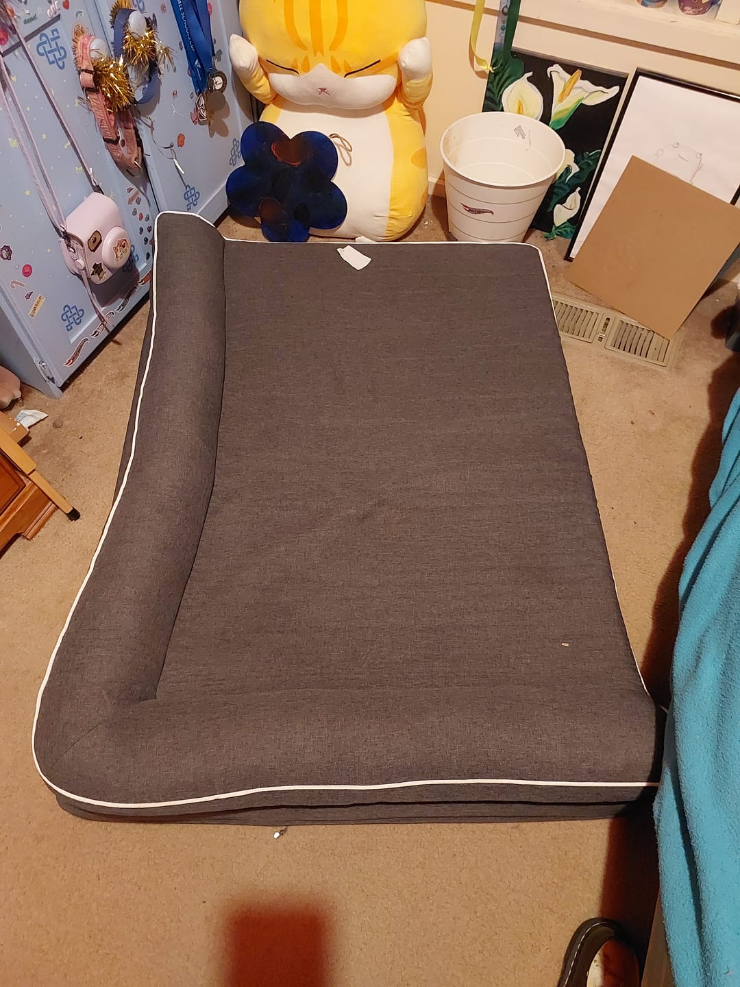 Customer photo review of Pawz Orthopedic Pet Bed Memory Foam With Cooling Gel