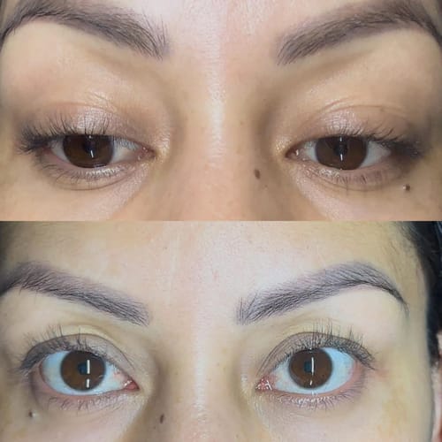 Customer photo review of Suero para pestañas y cejas