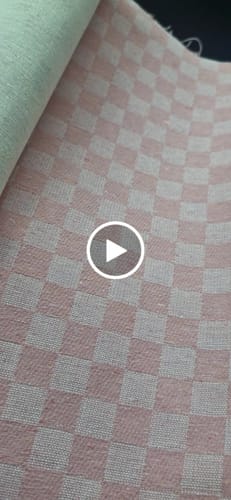 Customer video review of TECIDO ECOLOGICO XADREZ COR ROSA/ROSA