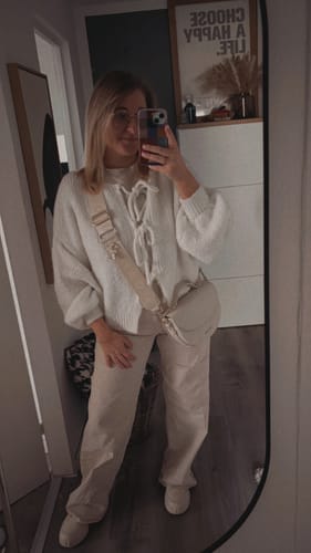 Customer photo review of Oversized Cardigan mit Schleifen