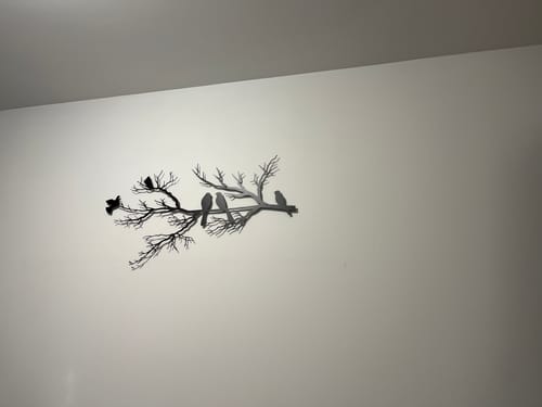 Customer photo review of Décoration murale en métal moderne - Oiseaux sur branche (v2)