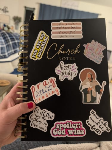 Customer photo review of Church Notes Journal Luxe Gold Coil Edition