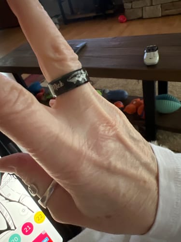Customer photo review of Personalized in loving memory keepsake Ring