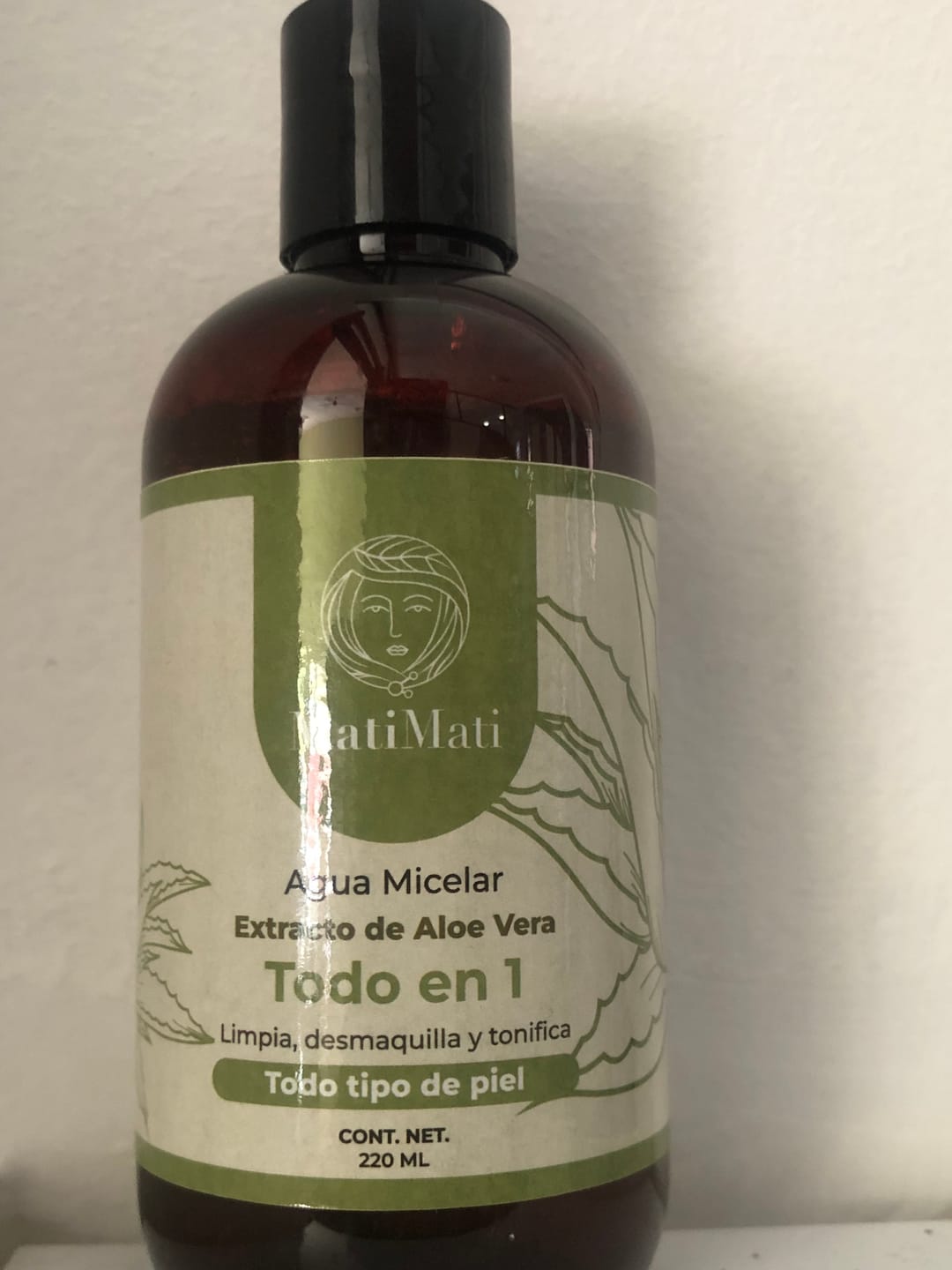 Customer photo review of Agua Micelar con Extracto de Aloe Vera