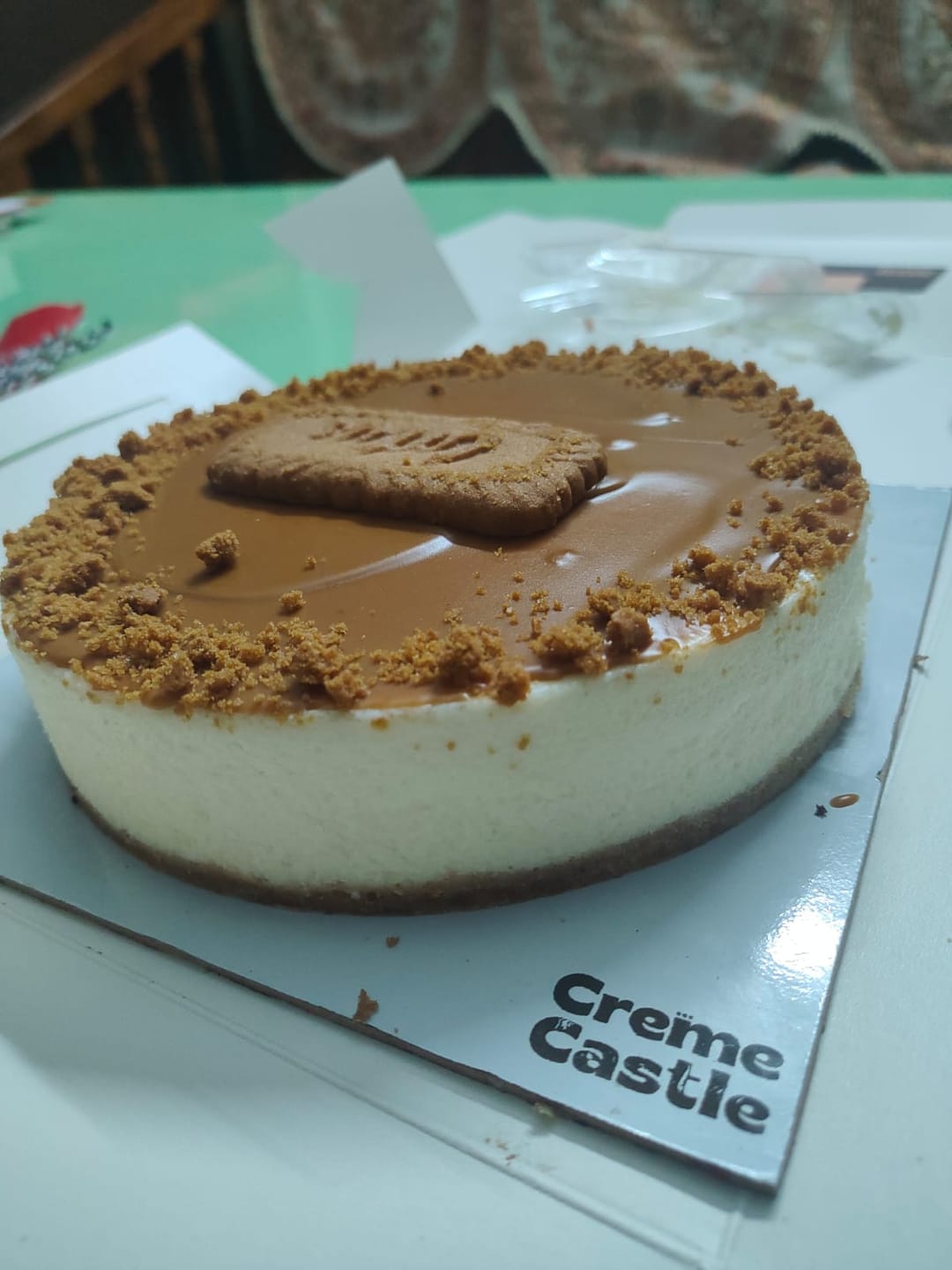 Customer photo review of Lotus Biscoff Cheesecake