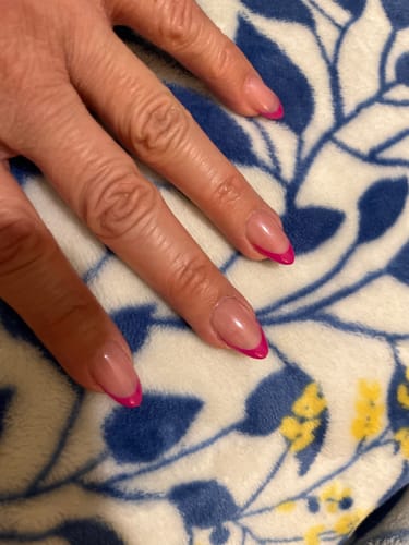 Customer photo review of XCOATTIPS® French - Short Almond Pink Pastel Tips