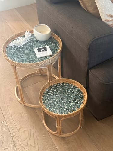 Customer photo review of Sirena Rattan Table Set