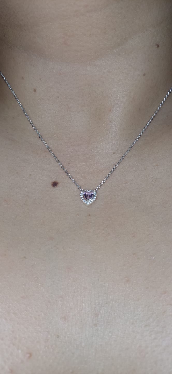 Customer photo review of COLLAR PANDORA CORAZON ELEVADO ROSA + KIT DE REGALO
