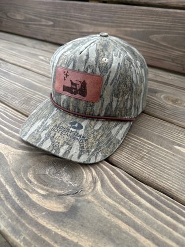 Customer photo review of Custom Leather Patch Goat Rope Hats - Mossy Oak & Old’s Cool Styles