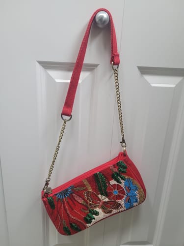 Customer photo review of Vermilion Butterfly Bloom Shoulder Bag