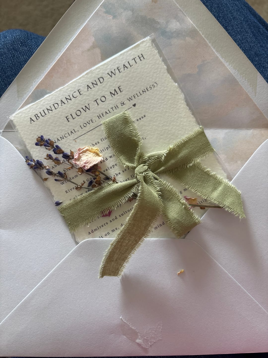 Customer photo review of Abundance & Wealth Flow To Me | A White Light Angel Ritual