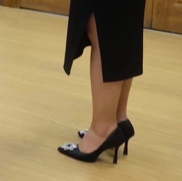 Customer photo review of BLACK POSIE PUMP