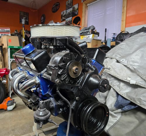 Customer photo review of Exhaust Header Manifold for 1955 + Chevy/GMC SBC Small Block Hugger V8 262 265 283 305 327 350 400