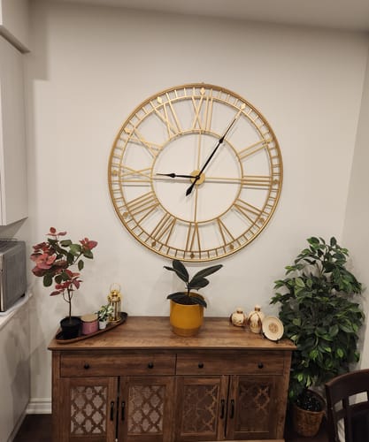Customer photo review of 48" Gold Roman Numeral Wall Clock