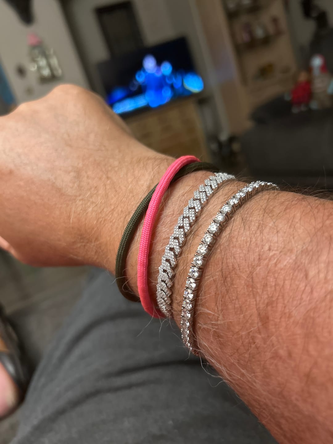 Customer photo review of 8MM Moissanite Prong Bracelet