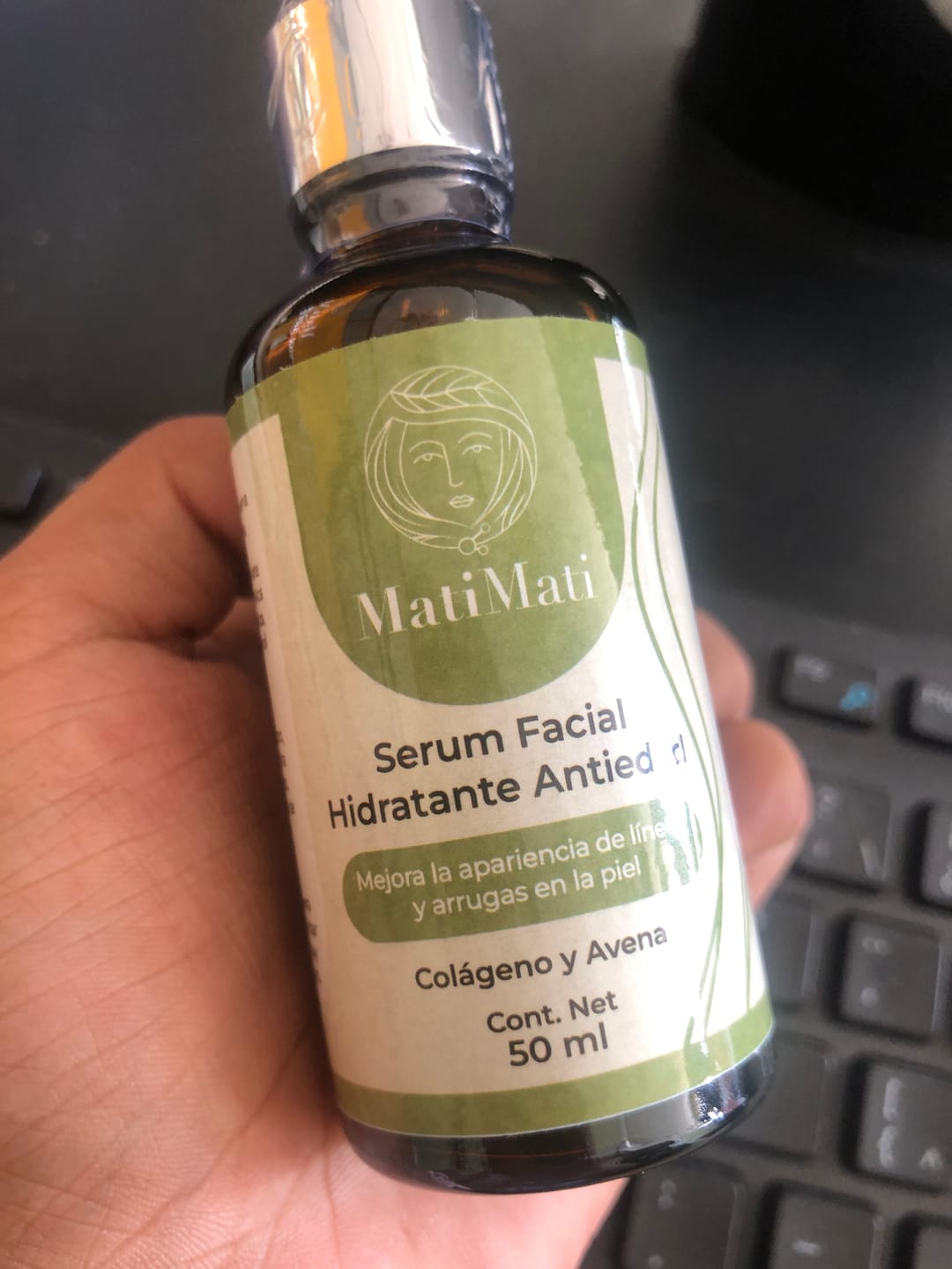 Customer photo review of Serum Facial Hidratante Antiedad
