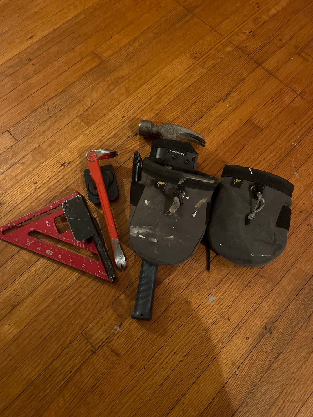 Customer photo review of Jolly Roger | Clip-On Hammer & Tool Holster