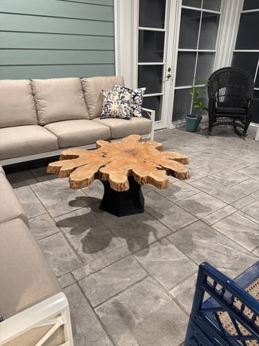 Customer photo review of 106G Namu 16" Black Coffee Table Base - Grand Size