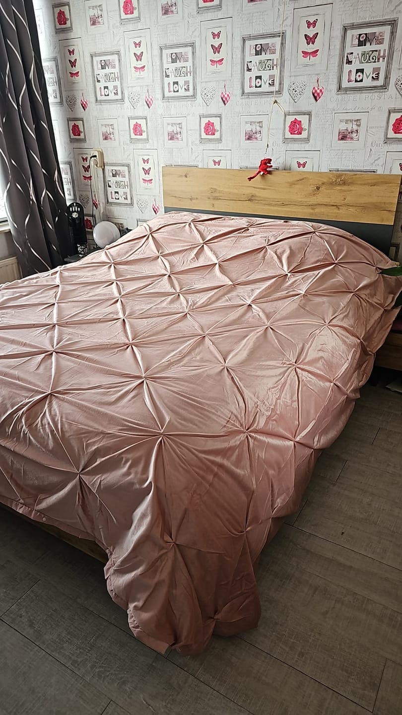 Customer photo review of Dekbedovertrek set - Velvet Diamond Rose Pink