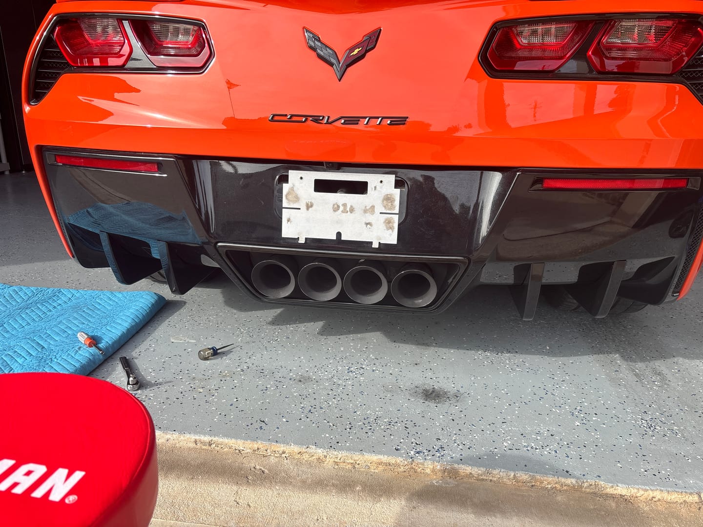 Customer photo review of Corvette C7 Rear Bumper Diffuser Fins