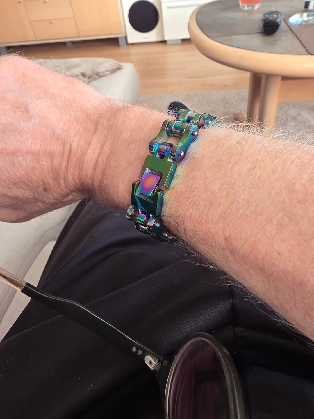 Customer photo review of Cycolinks Men's Chunky Bike Chain Bracelet