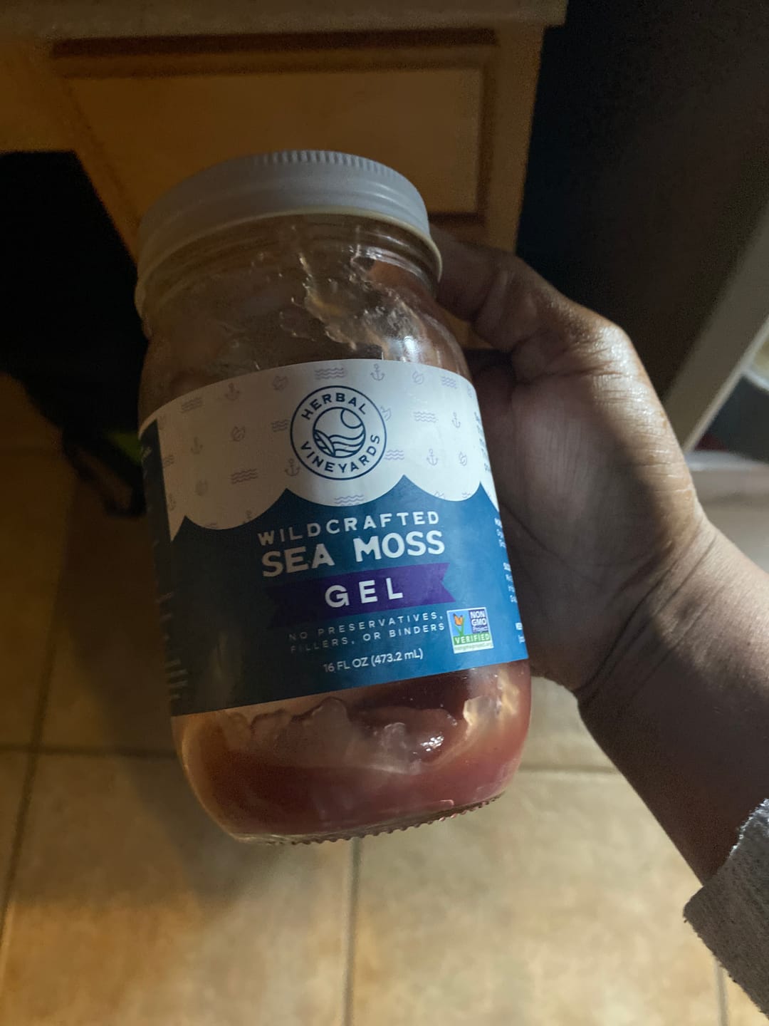 Customer photo review of EXCLUSIVE PURPLE SEA MOSS GEL