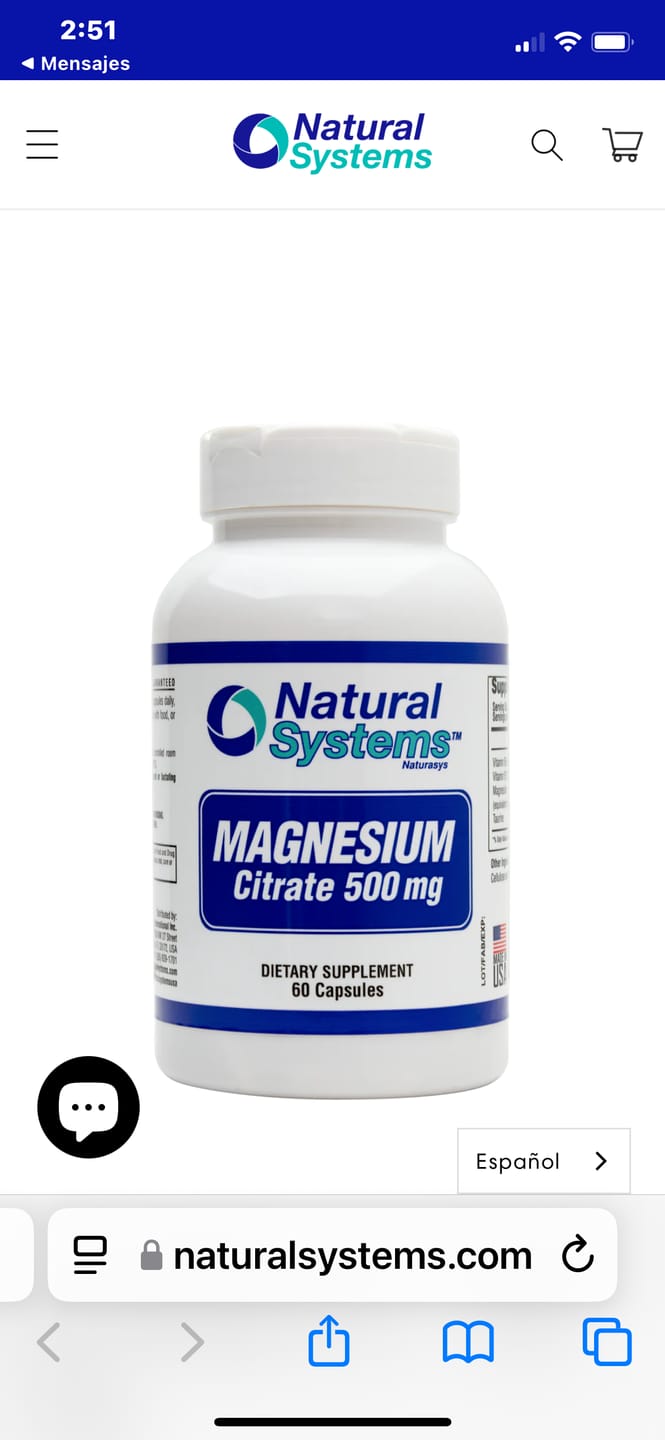 Customer photo review of Complejo de Citrato de Magnesio - 500 mg