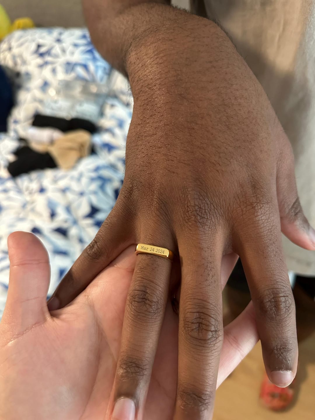 Customer photo review of Personalised Gold Signet Ring