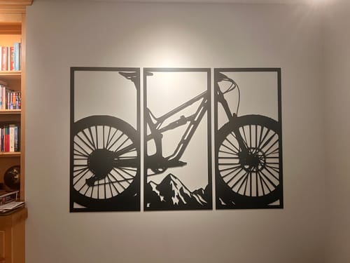Customer photo review of Mountain Bike (3 Piece) - Metal Wall Art