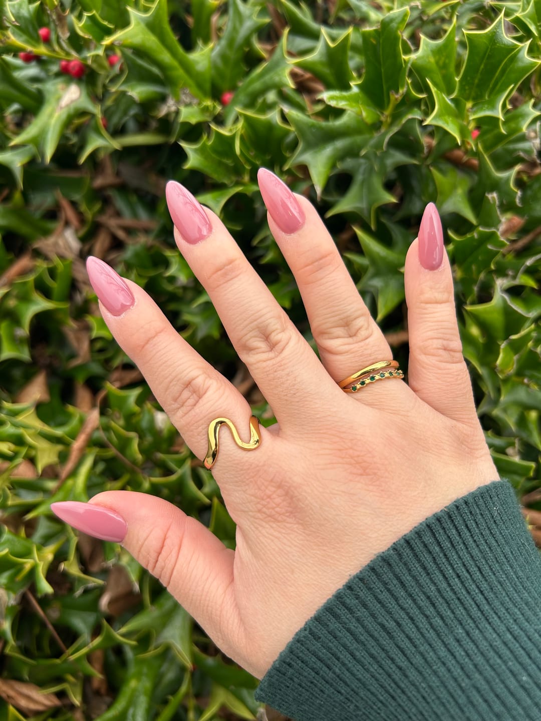 Customer photo review of Marissa Emerald Green Layered Ring