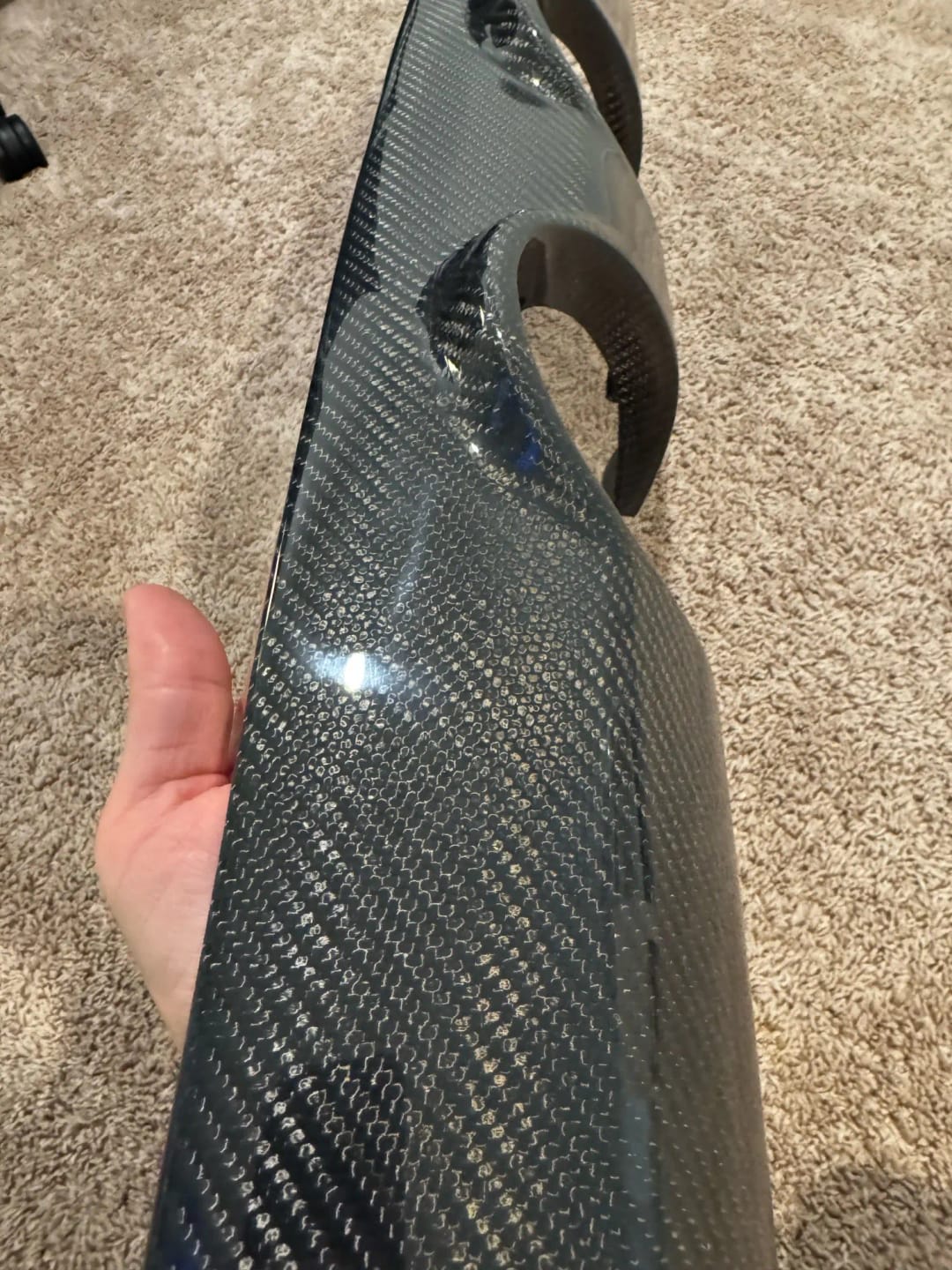Customer photo review of Volkswagen Carbon Fiber Rear Diffuser for Golf MK5 R32