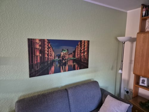 Customer photo review of Leinwandbild | Speicherstadt Hamburg | Querformat