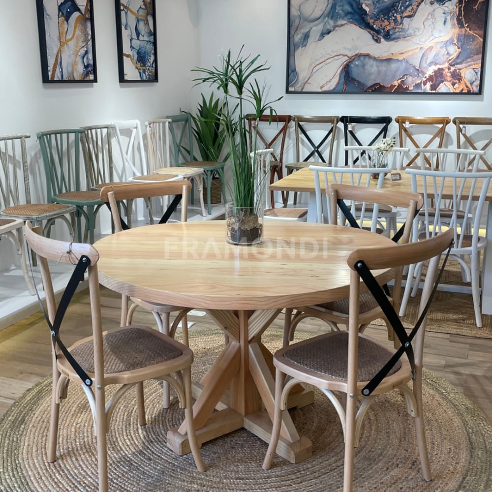 Customer photo review of COMEDOR ROMANA NATURAL + 4 SILLAS ALONSA