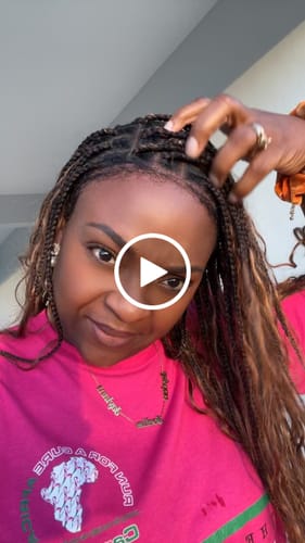 Customer video review of 24" HD Full Lace Lightweight Human Hair Curls Boho Box Braided Wig