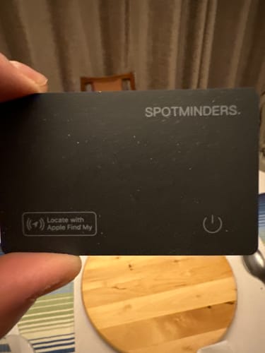 Customer photo review of SPOTMINDERS. Tracking card