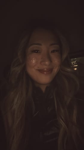 Customer photo review of Gold + Silver + Rose Speckles Makeup Patches
