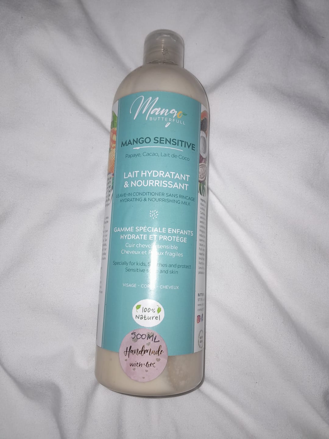 Customer photo review of Lait hydratant et nourrissant - SENSITIVE