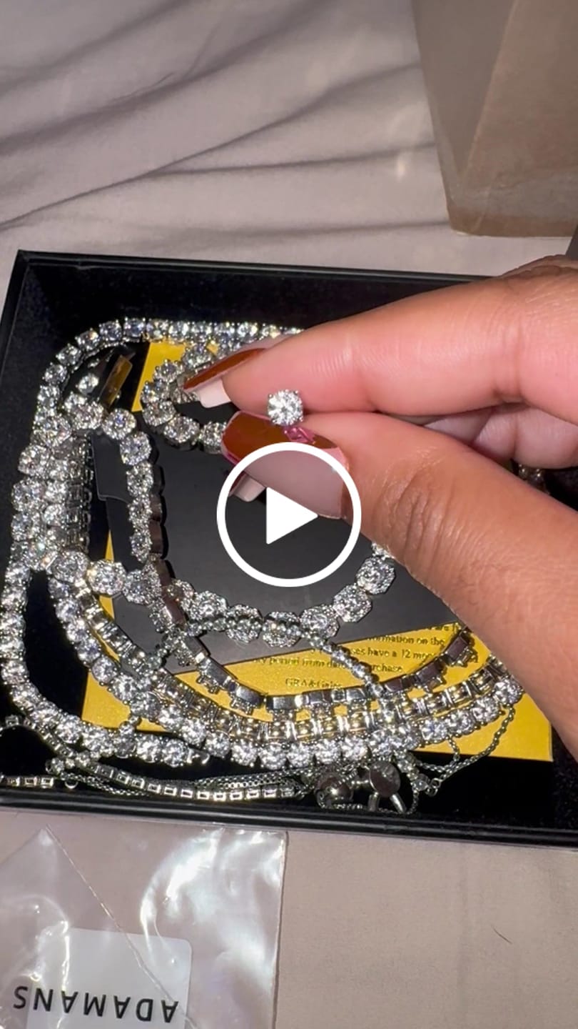 Customer video review of Moissanite Stud Earrings - 925 Silver