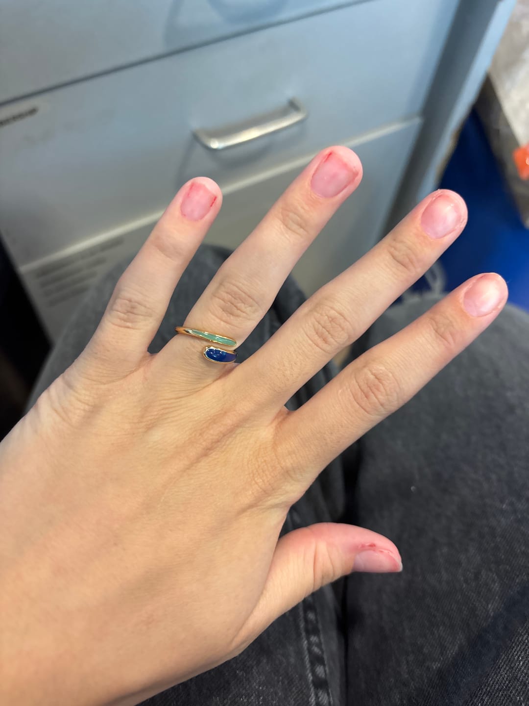 Customer photo review of Safira Blue Wrap Ring