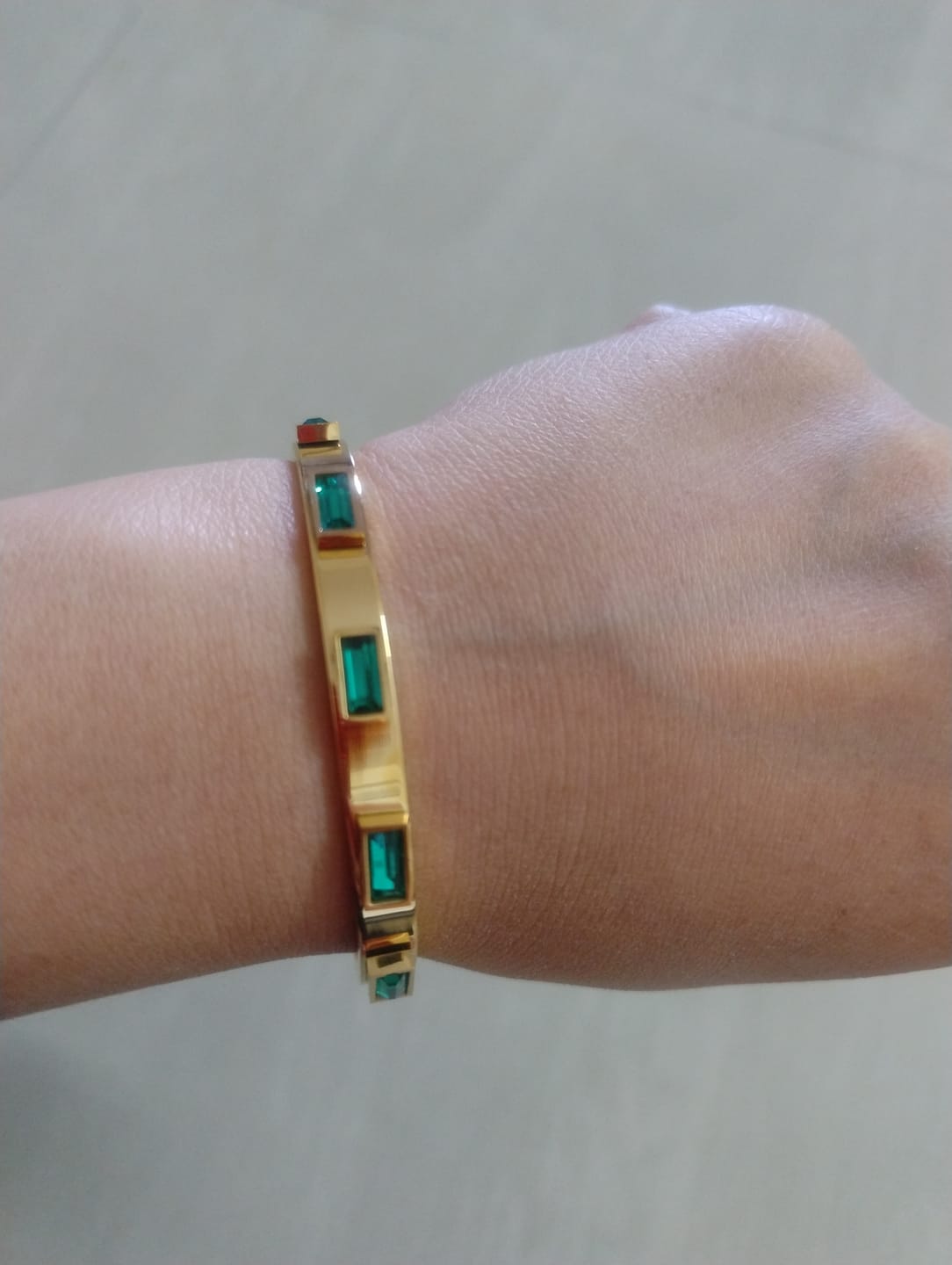 Customer photo review of Enchanting Stone Bangle Bracelet