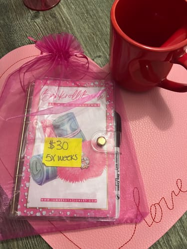 Customer photo review of Bankroll Barbi - $1378 Goal - 52 week challenge binder