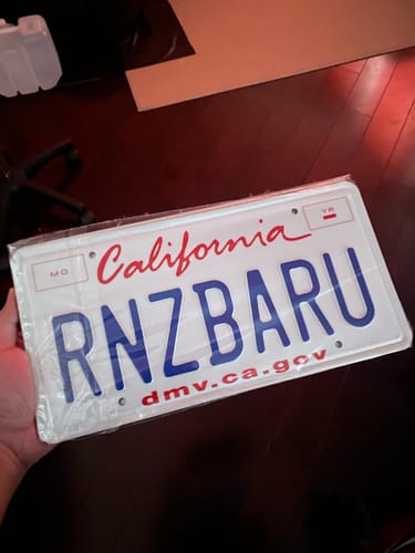 Customer photo review of 2020 CALIFORNIA DMV.CA.GOV LICENSE PLATE 6"x12" (156.5mm x 305mm)