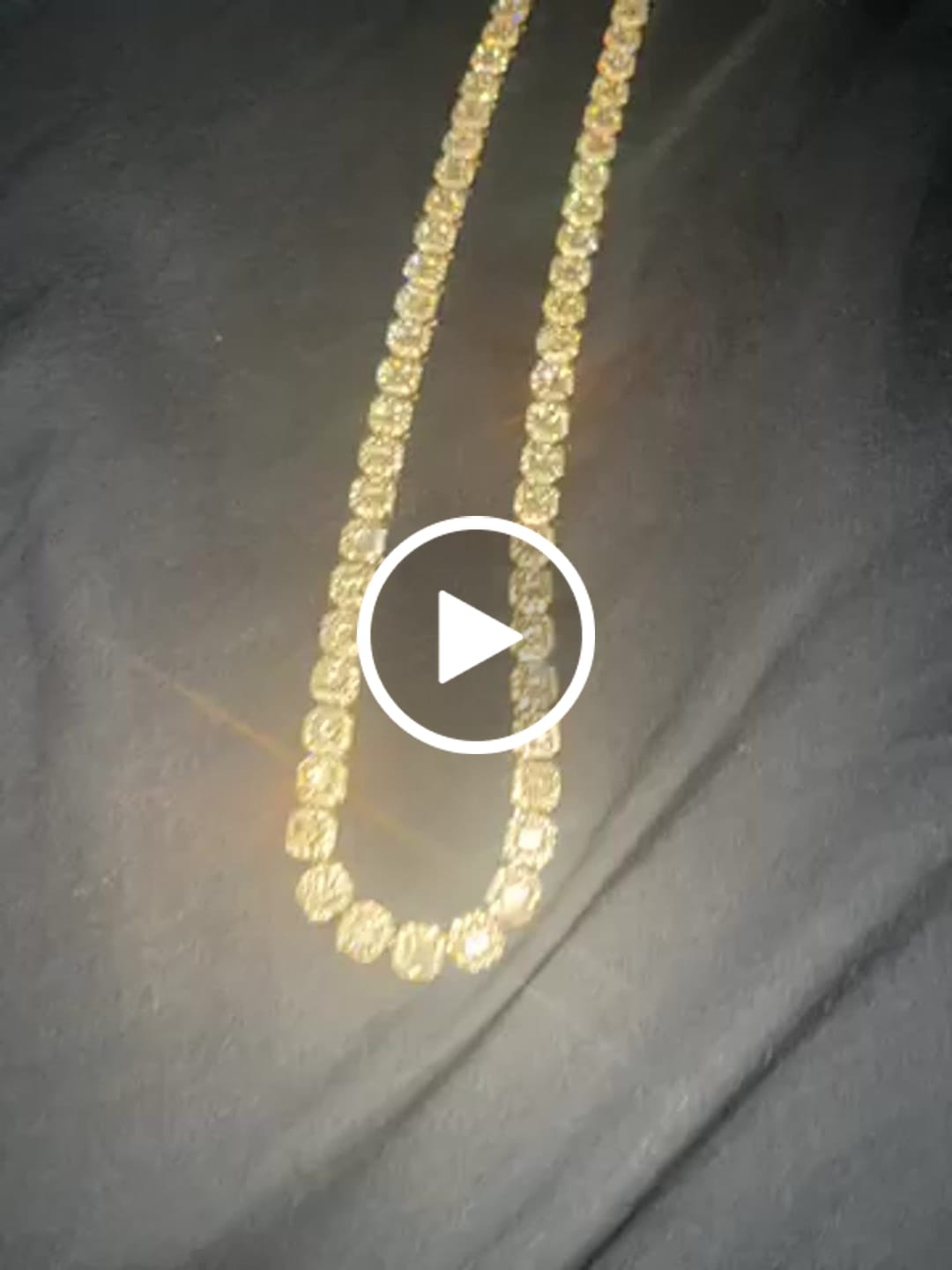 Customer video review of Micro Clustered Tennis Chain - White Gold